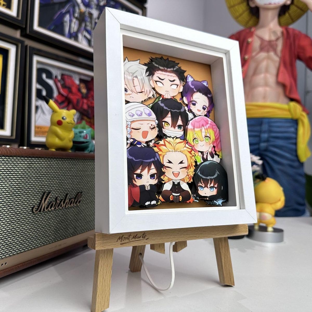 鬼滅の刃アートプリント3D フレーム付き Amazon.co.jp: 鬼滅の刃 3D 立体絵 立体画 グッズ 煉獄杏寿郎 胡蝶